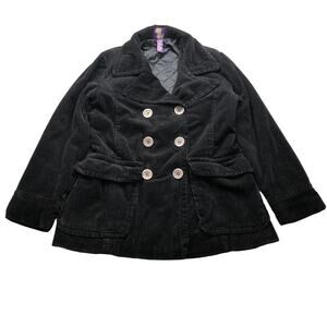 Free People Corduroy Corduroy Peacoat Jacket Womens Small Double-Breasted Quilt